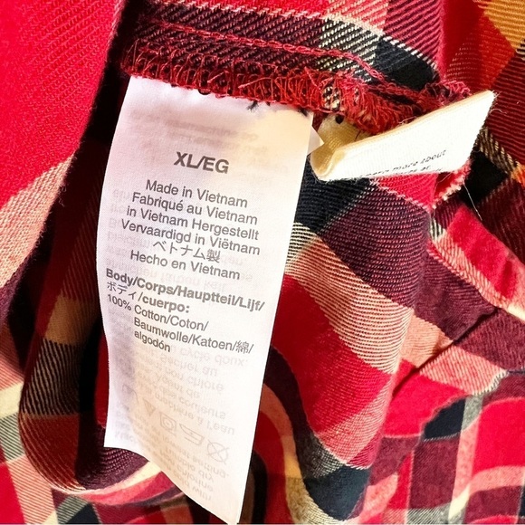 Madewell Flannel Westlake Shirt in Newfield Plaid Red Western Shirt Cabincore - Picture 6 of 7